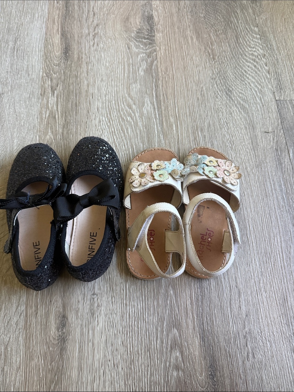 Rachel Shoess White Floral Toddler Sandals